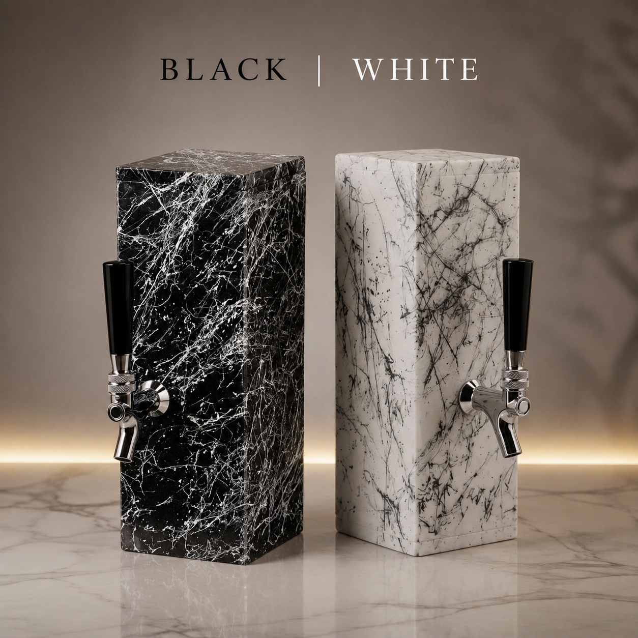 Black Granite Beverage Dispenser – White Splatter Finish