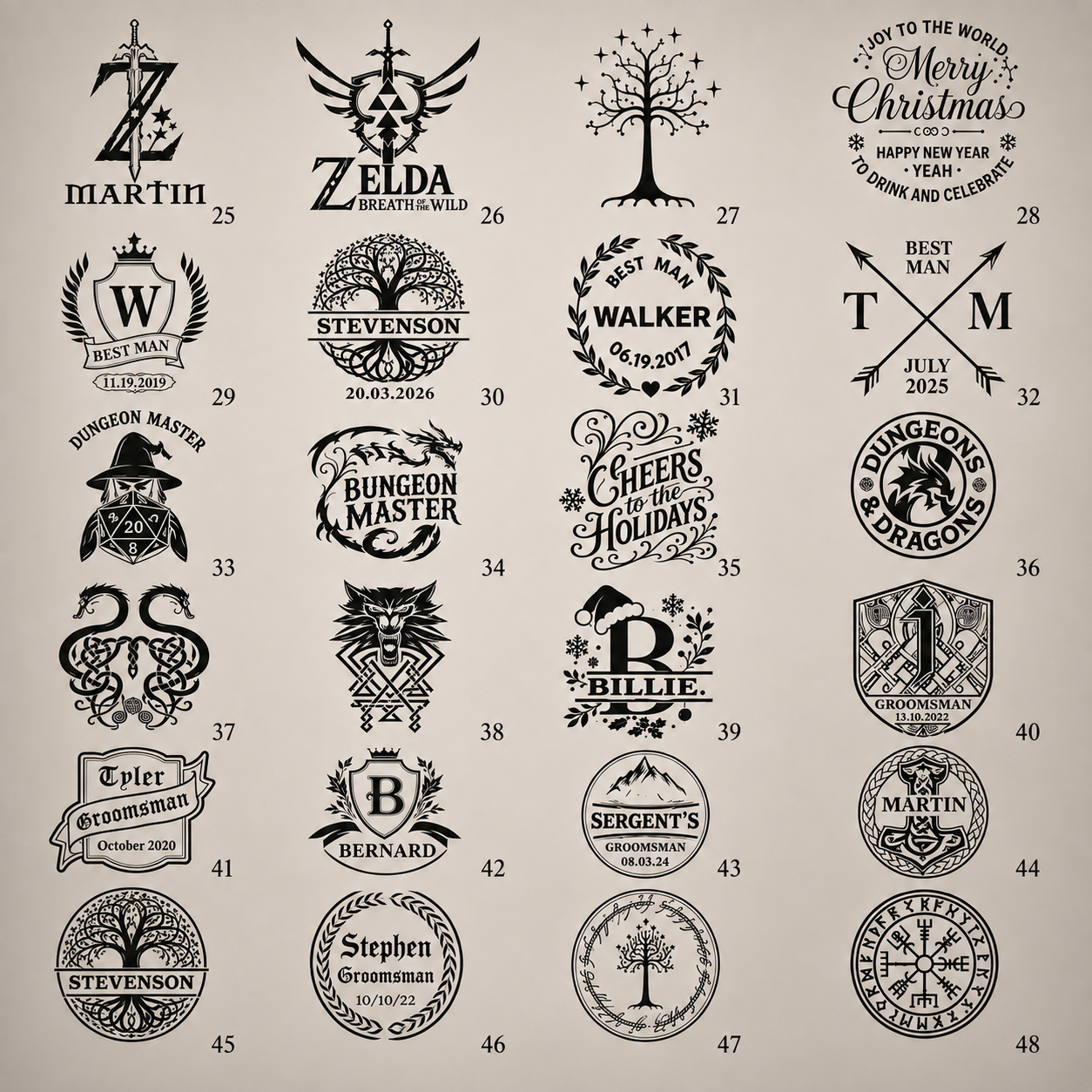 Custom engraving design options for personalized wooden whiskey tumblers